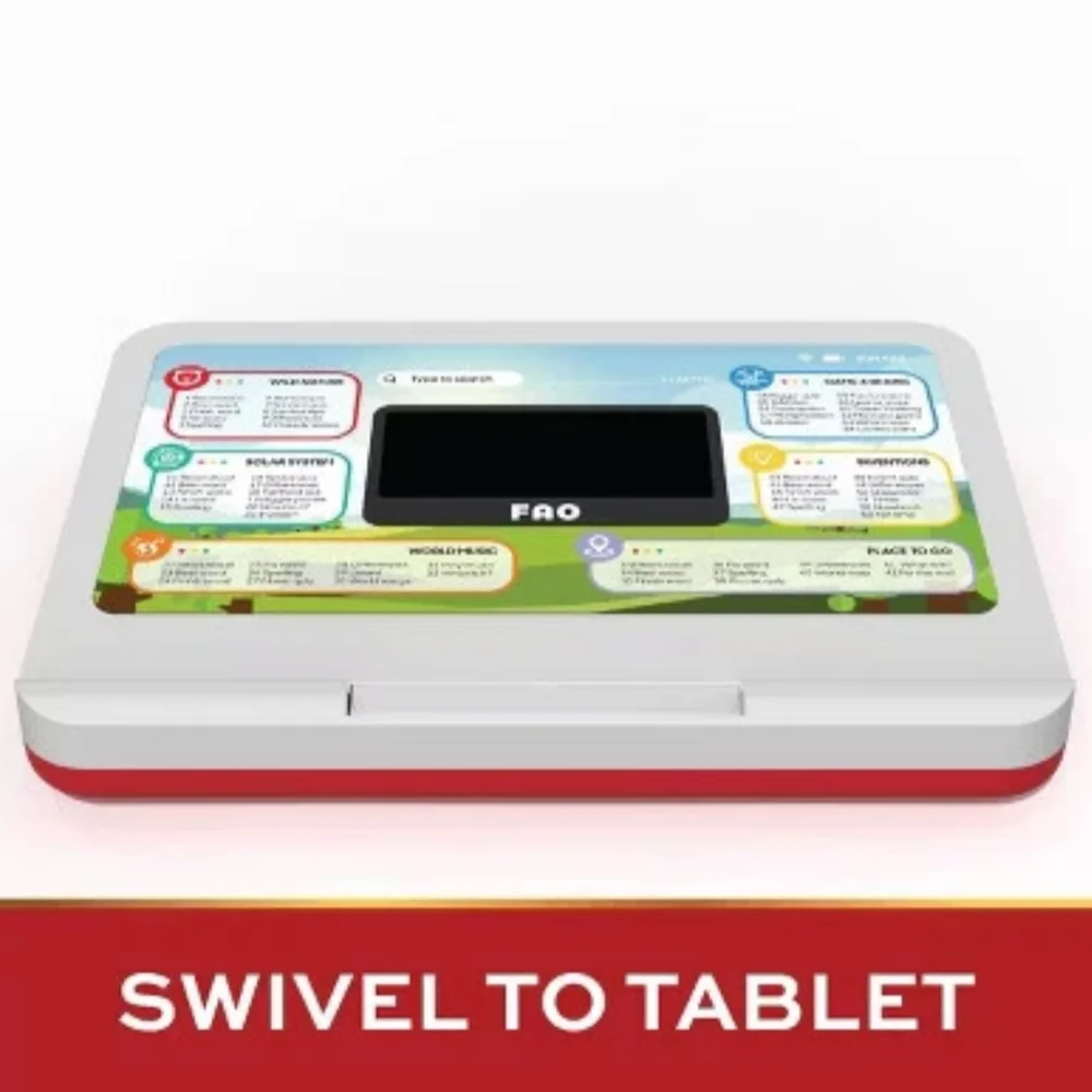 NIB FAO Schwarz Teach & Talk Exploration Laptop - Red and White